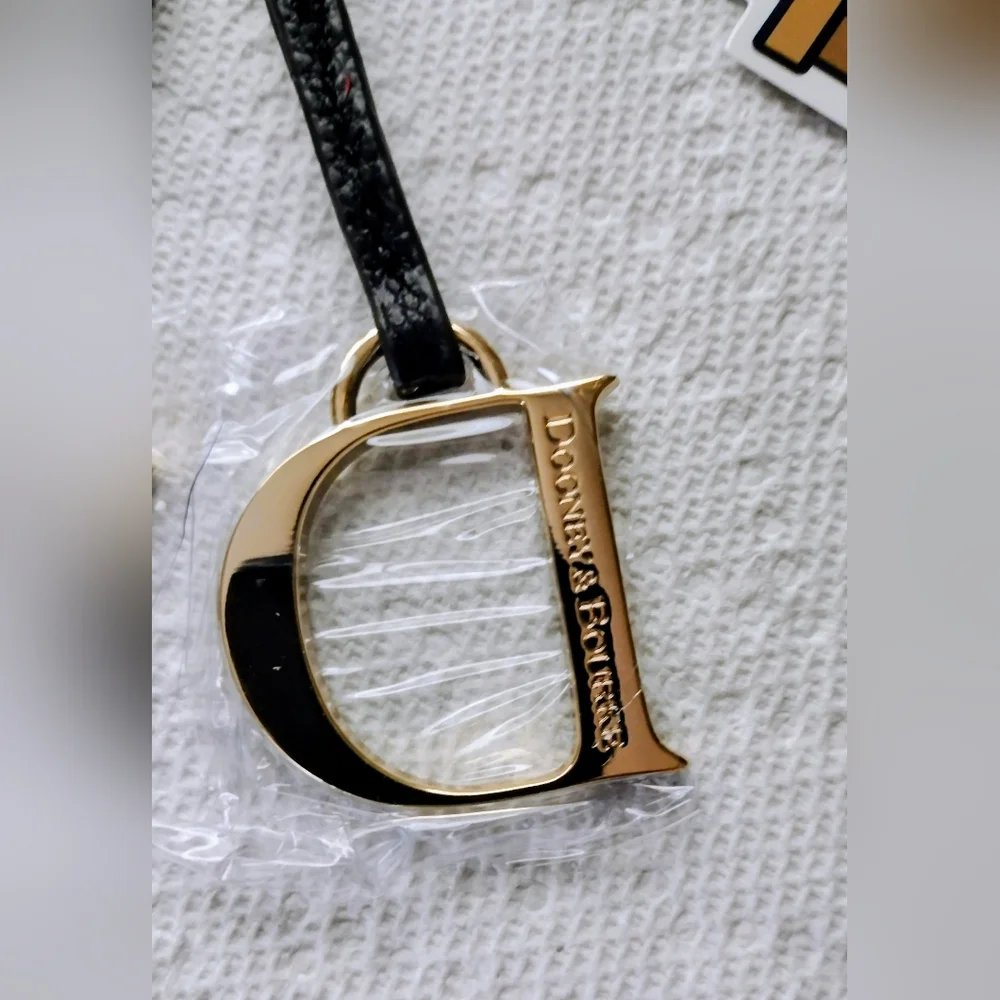 Dooney & Bourke Gold Logo Medallion Bag Charm - Picture 5 of 7